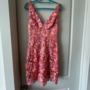Beautiful pink/coral/peach lace dress